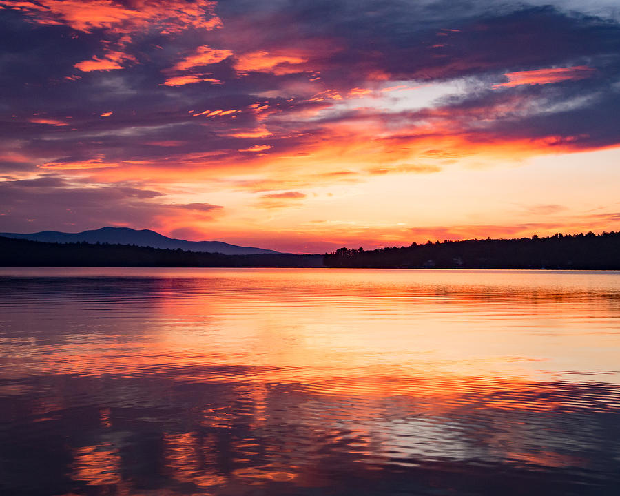 Dawn Color on Winnipesaukee Photograph by Steven Campbell | Fine Art ...