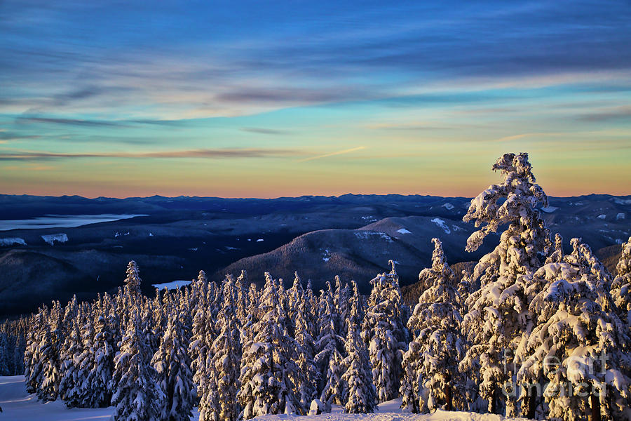  Dawn from mt hood Photograph by Bruce Block