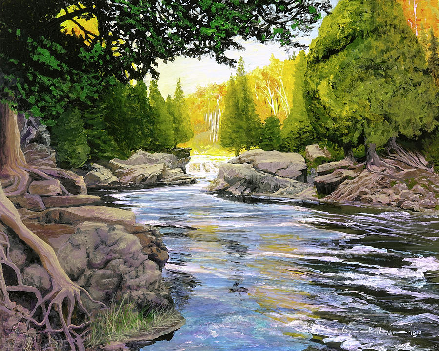 Dawn On the River Painting by Lynn Hansen