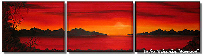 Sunset Painting - Dawn II by Klaudia Warwel