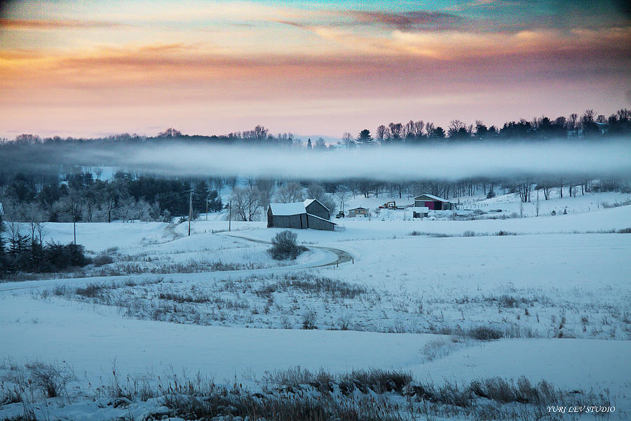 Nature Photograph - Winter Solstice Benson Vermont by Yuri Lev