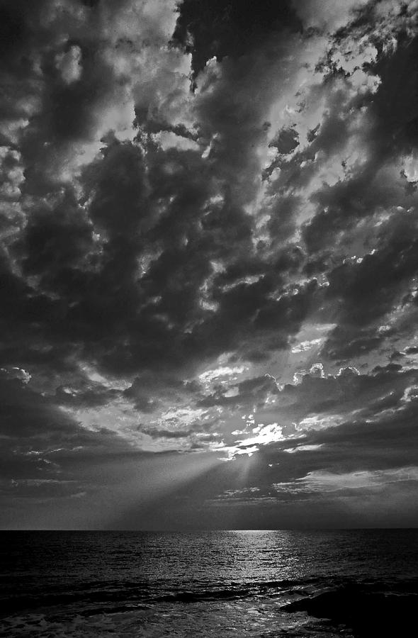 Dawn in black and white Photograph by Bill Jonscher