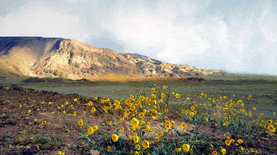 Dawn in Death Valley Painting by RC DeWinter