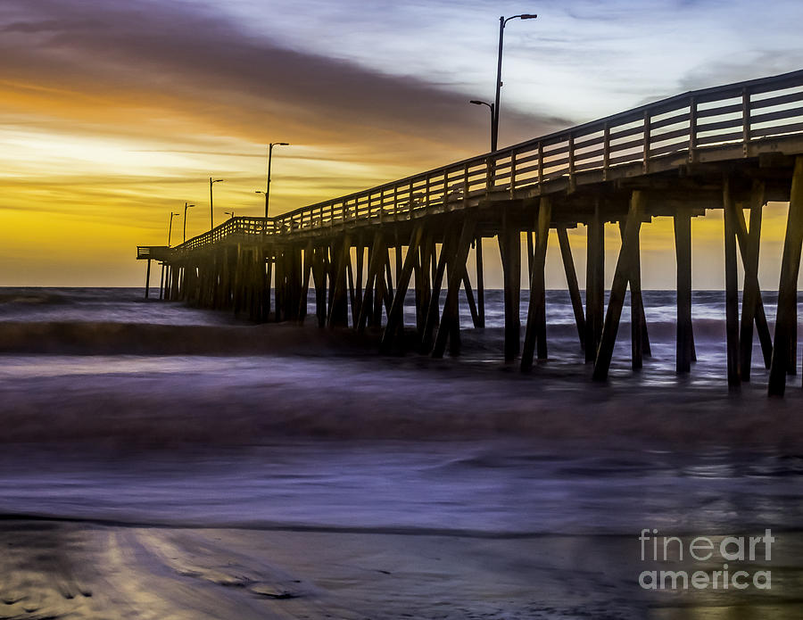 Pier Photograph - Dawn in Virginia Beach by Nick Zelinsky Jr