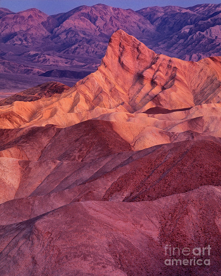 Dawn Light Zabriski Point Death Valley National Park California Photograph by Dave Welling