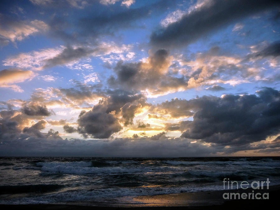 Dawn of a New Day Treasure Coast Florida Seascape Sunrise 138 Photograph by Ricardos Creations