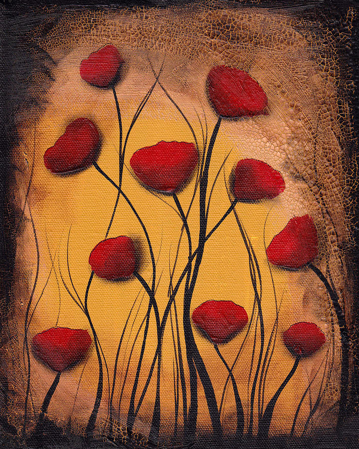 Dawn of the Poppies Painting by Abril Andrade