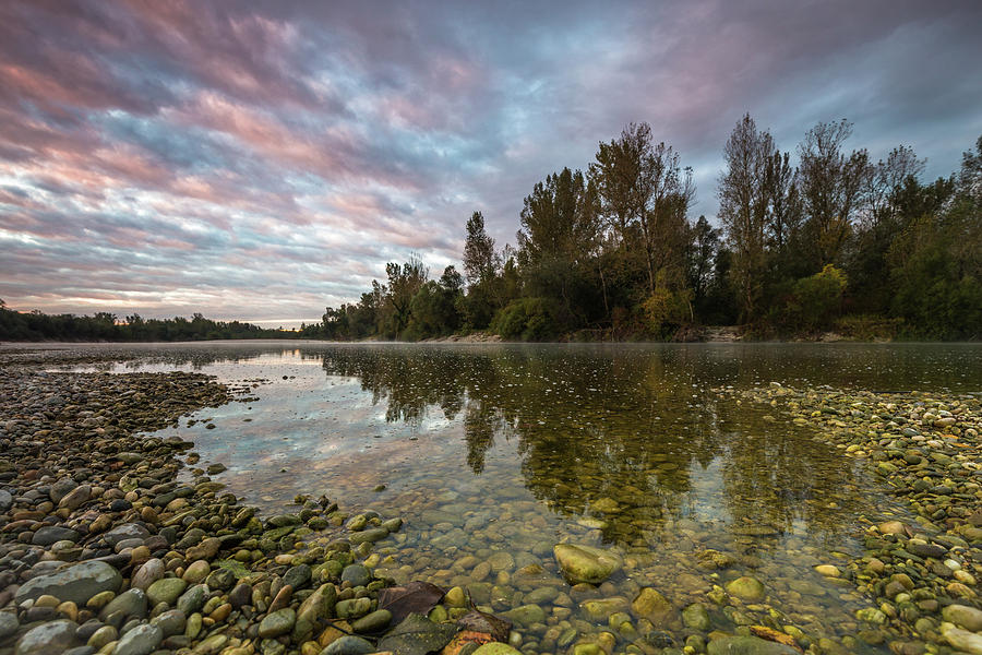 Dawn on river Photograph by Davorin Mance