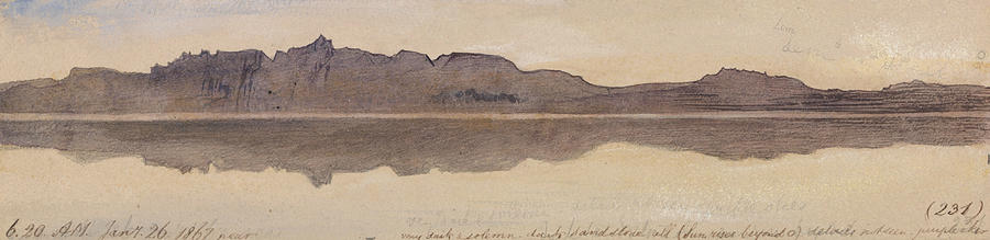 Dawn on the Nile Drawing by Edward Lear