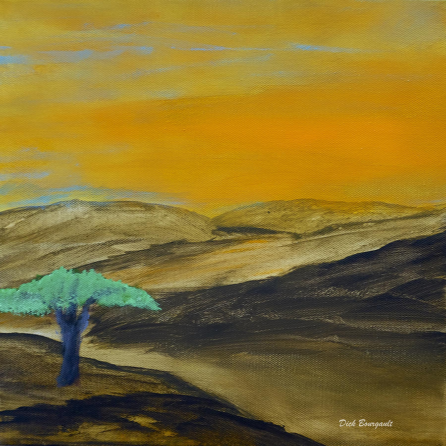 Dawn on the Savannah Painting by Dick Bourgault