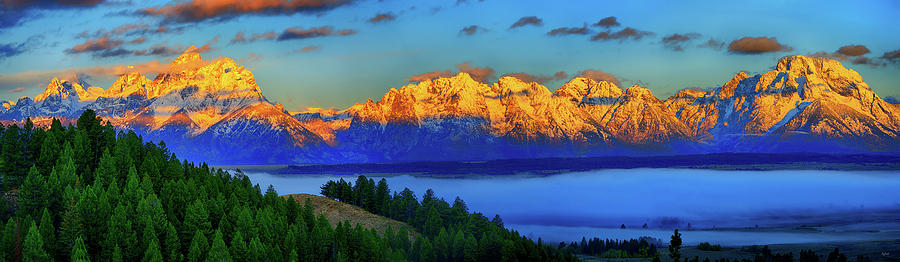 Dawn on the Tetons Photograph by Greg Norrell