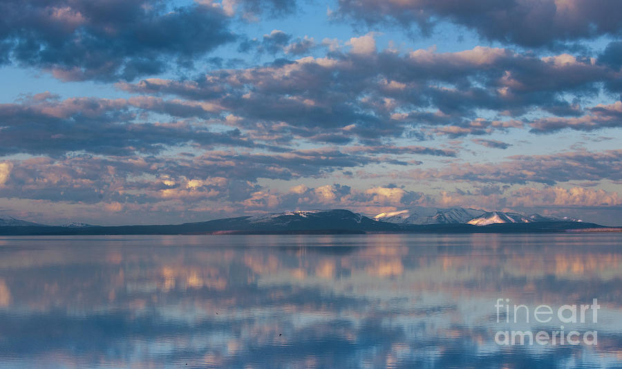 Dawn on Yellowstone Lake Photograph by Sandra Bronstein
