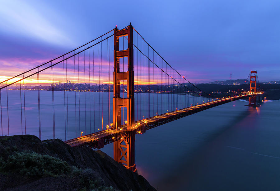 Dawn Over Golden Gate Photograph by Jonathan Nguyen