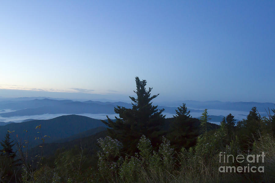 Dawn over Great Smoky Mountains Photograph by Karen Foley