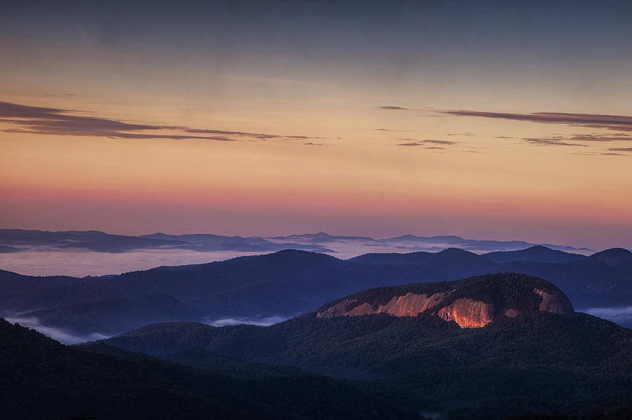 Dawn over Looking Glass Rock Photograph by Andrew Soundarajan