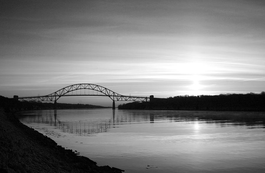 Black And White Photograph - Dawn Over the Cape Cod Canal by Conor McLaughlin