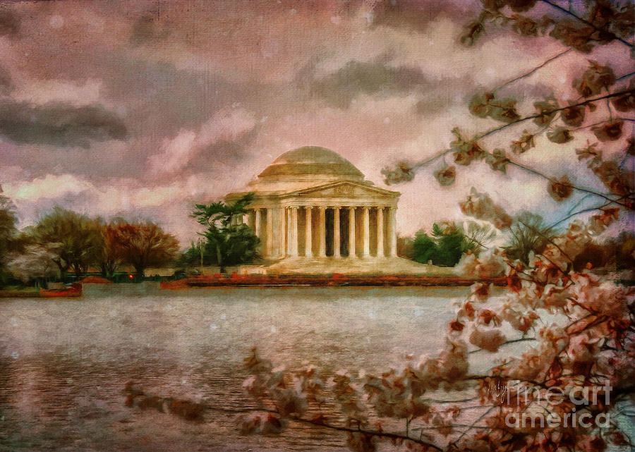 Dawn Over The Jefferson Memorial Photograph by Lois Bryan