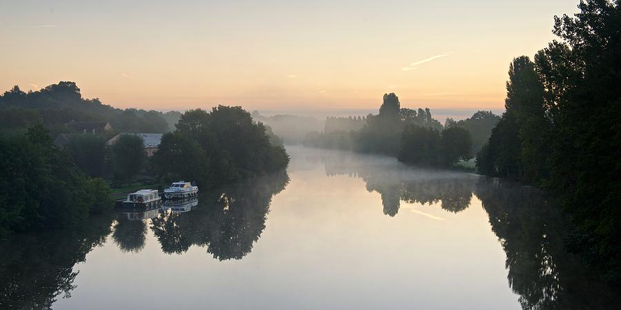Dawn over the River Sarthe Photograph by Stephen Taylor