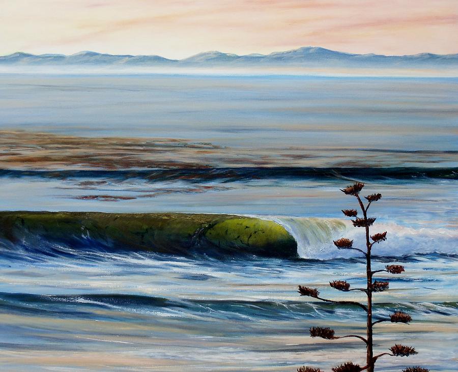 Dawn Patrol Devereux Point Painting by Jeffrey Campbell