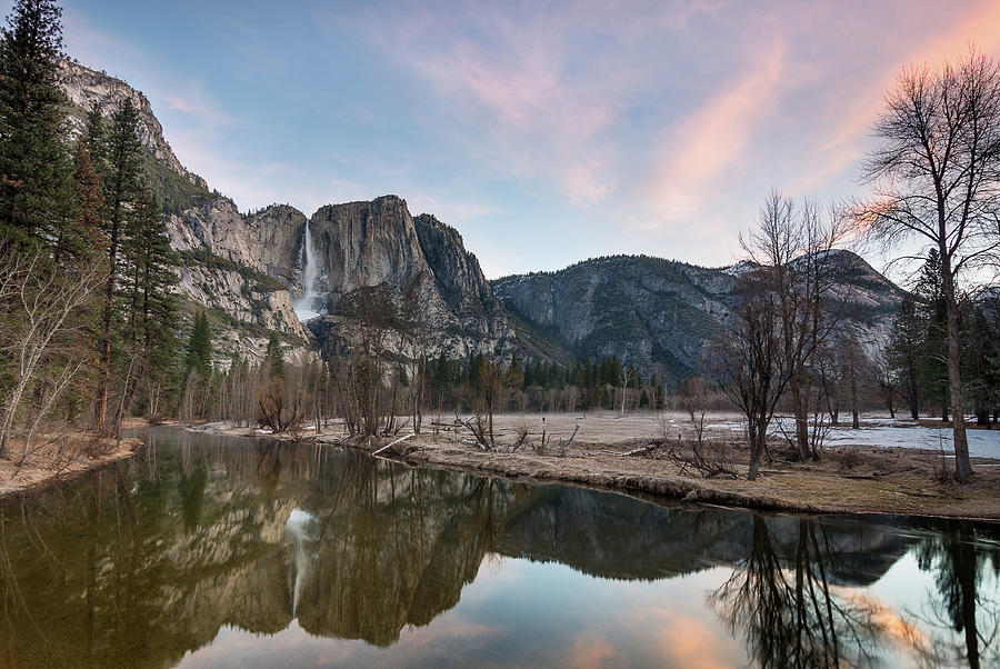 Dawn Reflections on Yosemite Falls Photograph by Greg Nyquist