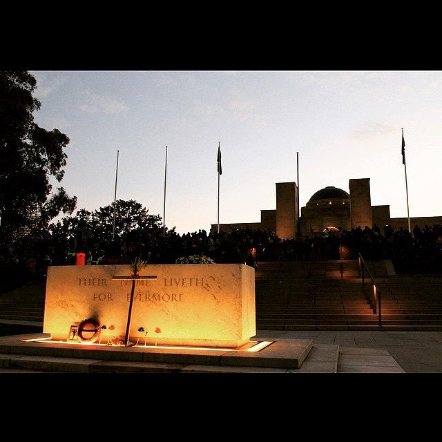 Canberra Photograph - Dawn Service, Australian War Memorial by Anthony Croke