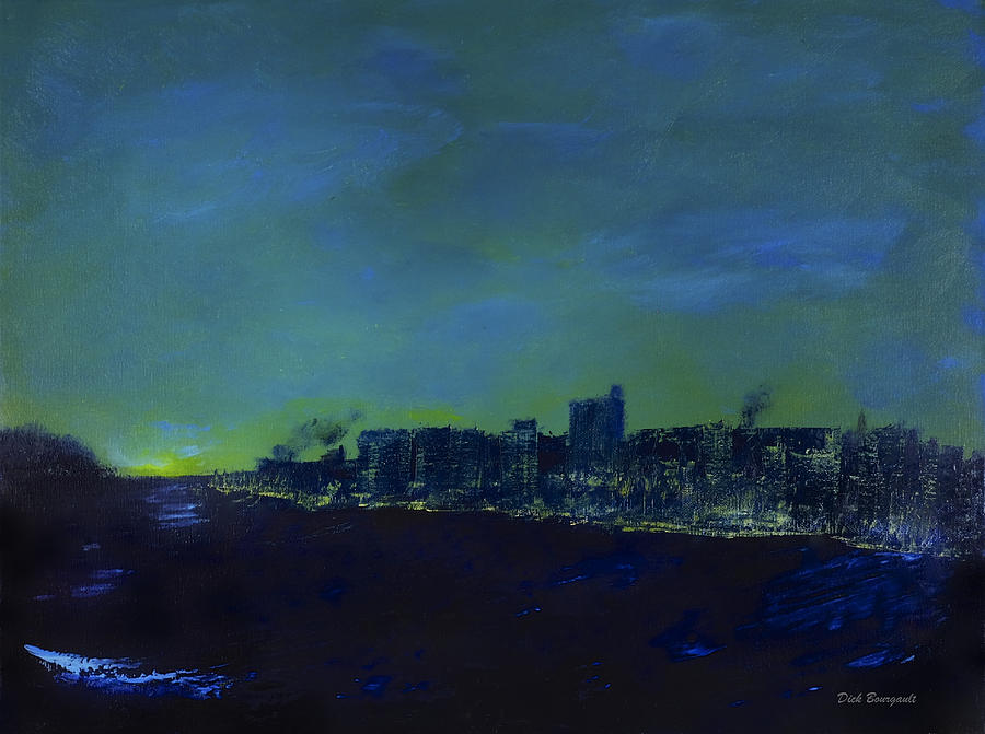 Dawn Upon the City Painting by Dick Bourgault