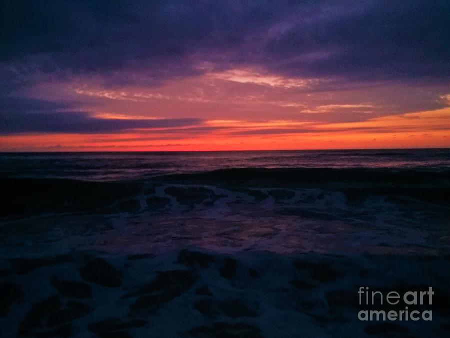 Dawn Photograph - Dawn with surf by Julianne Felton