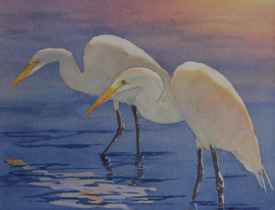 Bird Painting - Dawns Early Light by Judy Mercer