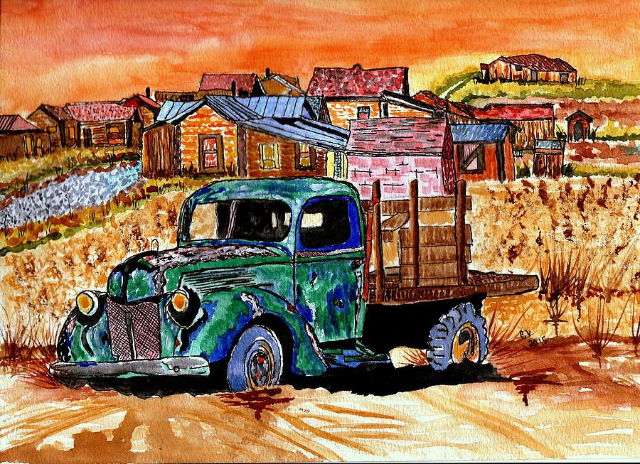 Day At Bodie Calif. Painting by Connie Valasco