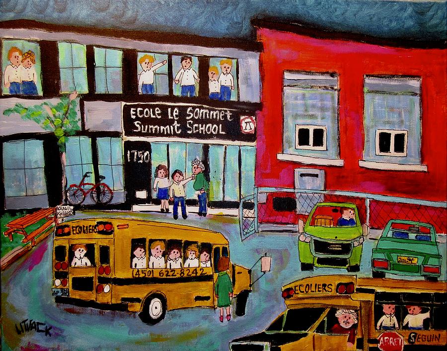 Day at Summit School Painting by Michael Litvack