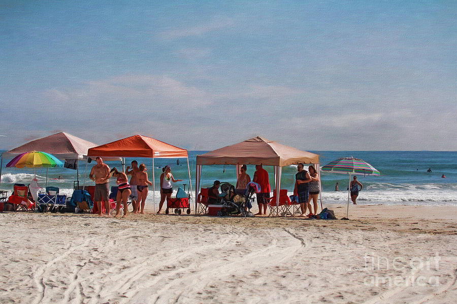 Summer Painting - Day At The Beach by Deborah Benoit