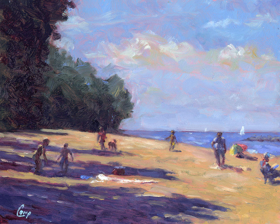 Day at the Beach Painting by Michael Camp