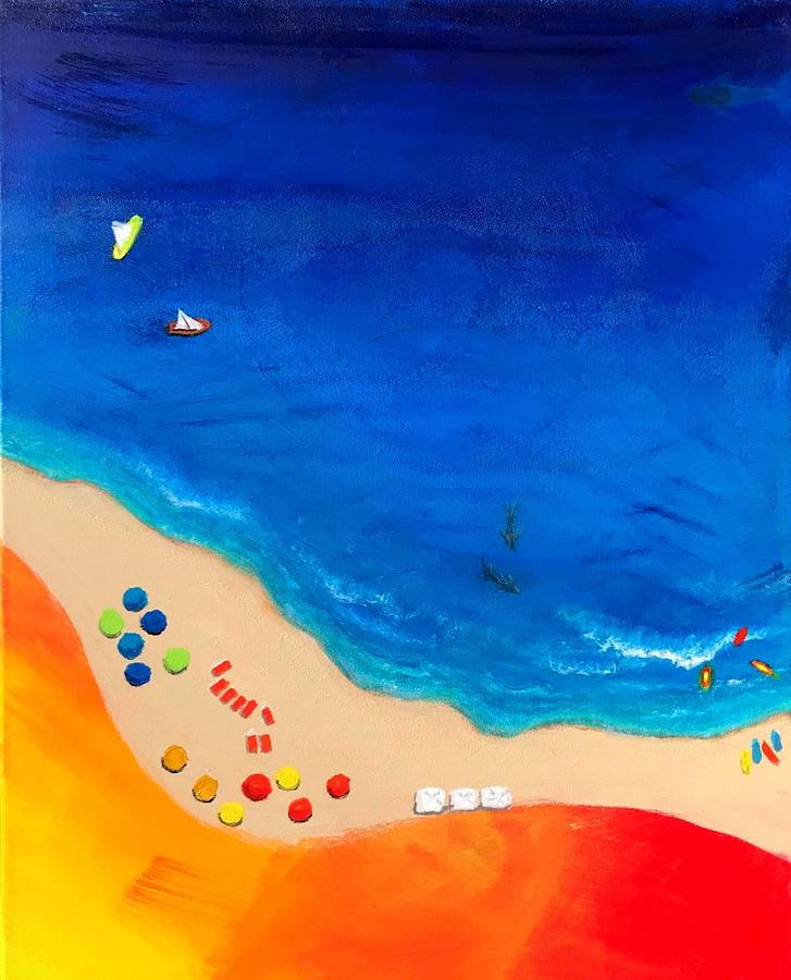 Beach Party Painting by Susan Kayler