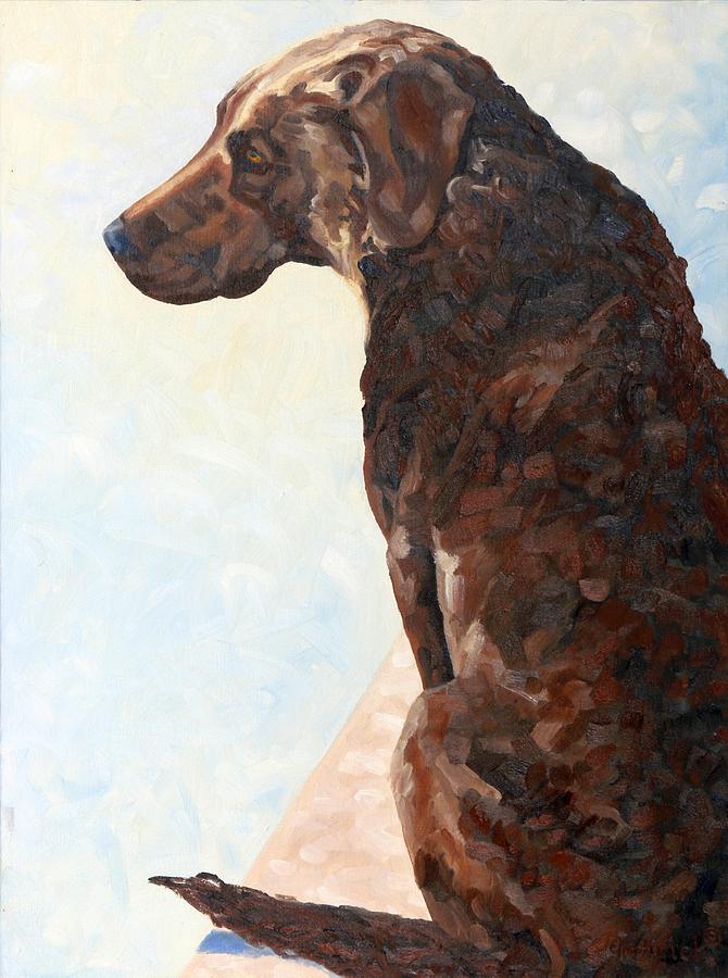 Day Dreamin Dog Painting by Phil Chadwick