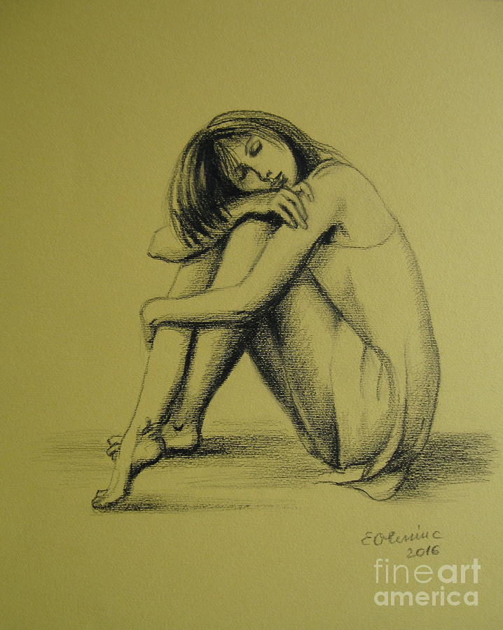 Day dreaming Drawing by Elena Oleniuc