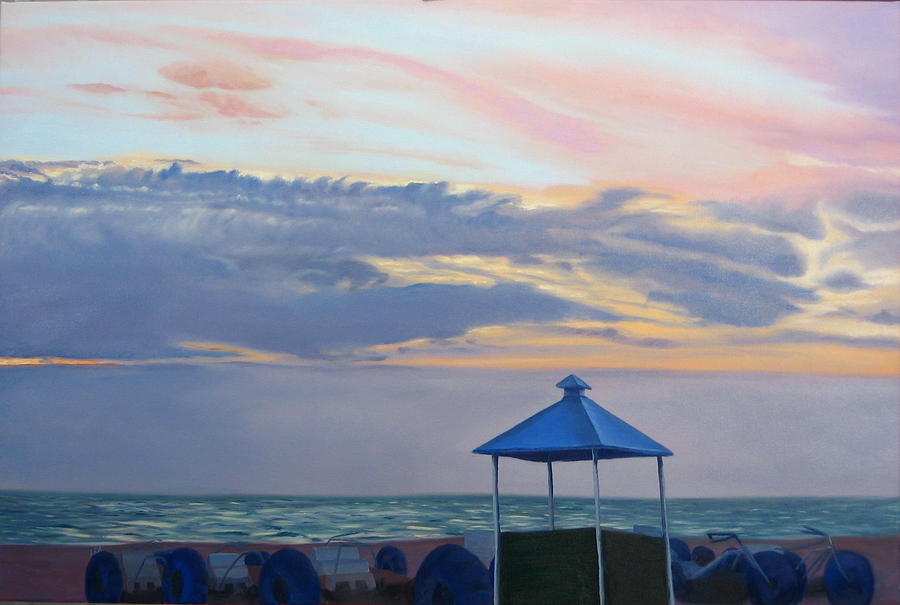 Sunset Painting - Day Is Done by Lea Novak Sunset Painting - Day Is Done by Lea Novak