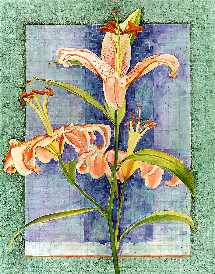 Day Lily Painting by John Dyess