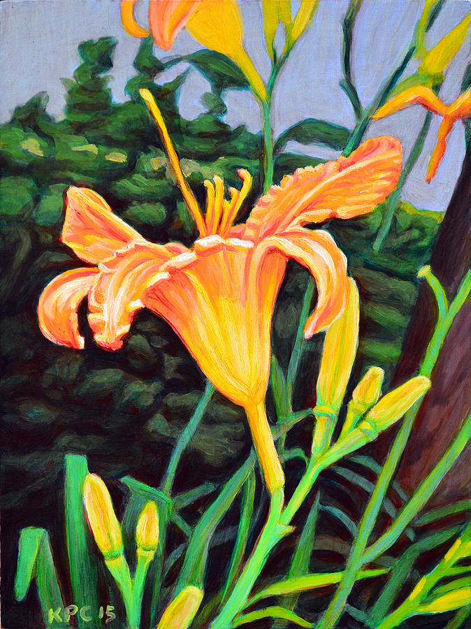 Day Lily Painting by Kenneth Cobb - Fine Art America