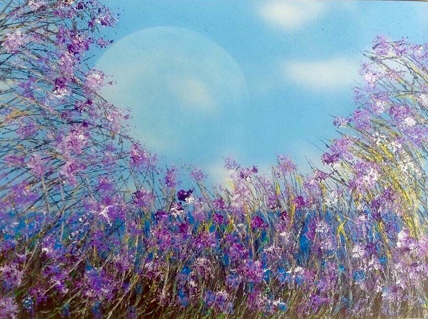 Flower Painting - Day Moon by Richard Fey