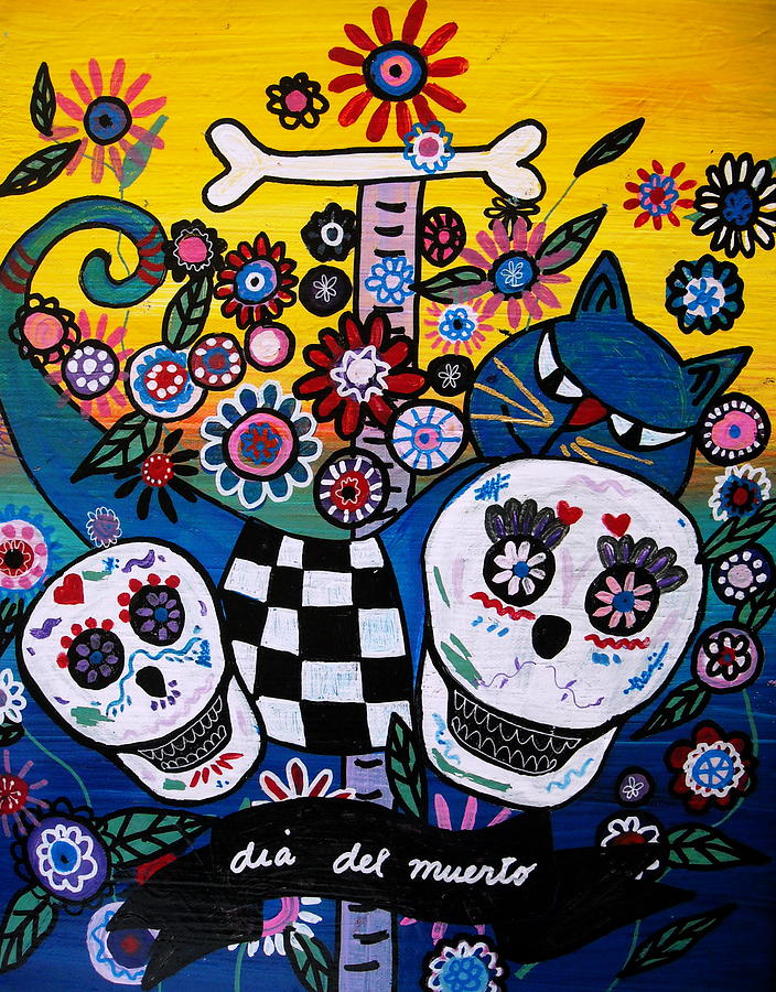Day Of The Dead Painting by Pristine Cartera Turkus