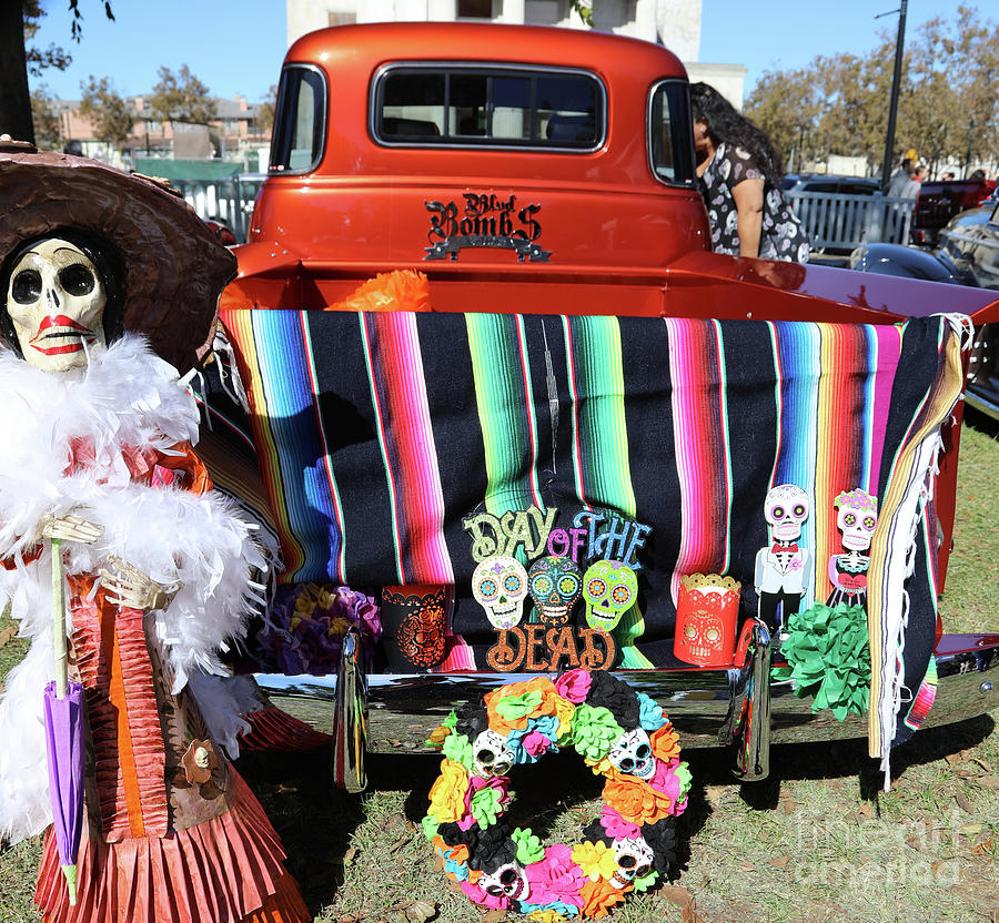 Skull Photograph - Day of the Dead Truck Decorations  by Chuck Kuhn