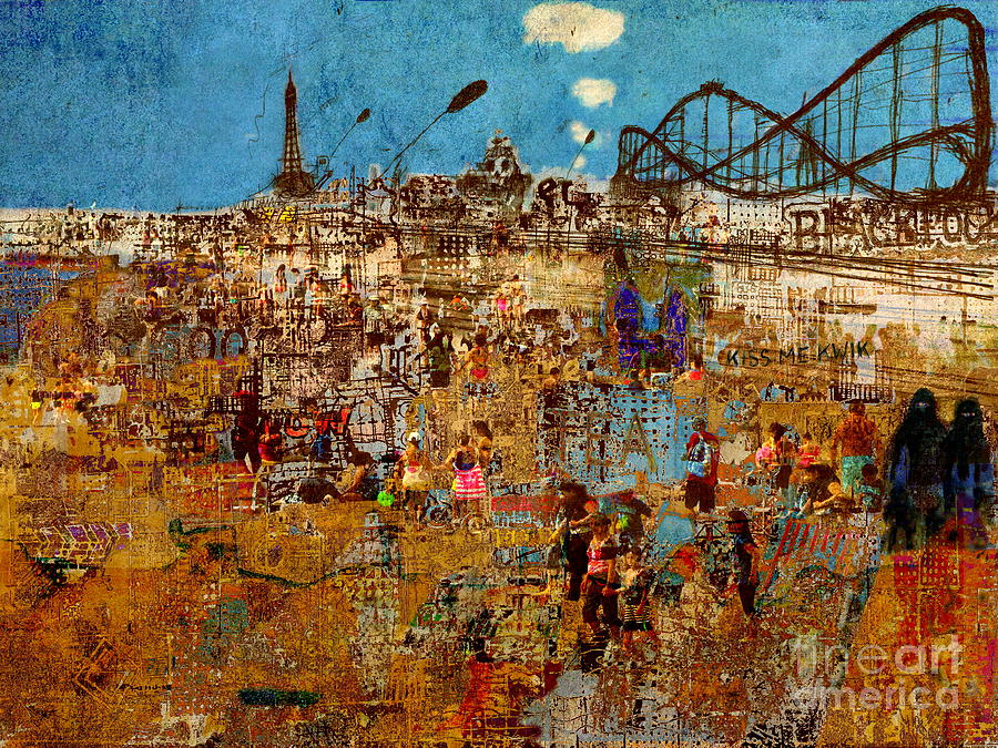 Day Trip to Blackpool Digital Art by Andy  Mercer