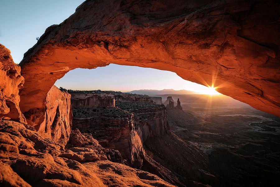 Daybreak at Mesa Arch Photograph by Wes and Dotty Weber