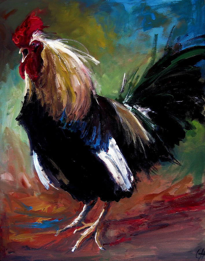 Rooster Painting - Daybreak by Cari Humphry
