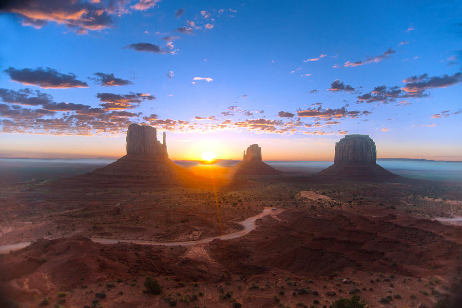 Monument Valley Photograph - Daybreak Monument Valley by Steven Barrows