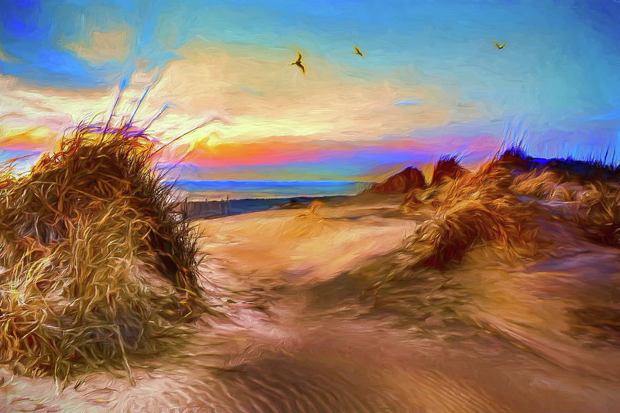 Daybreak on the Outer Banks AP Painting by Dan Carmichael