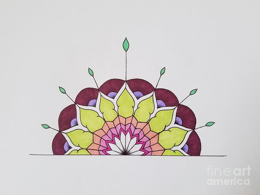 Mandala Drawing - Daydream by Nitara Hooper