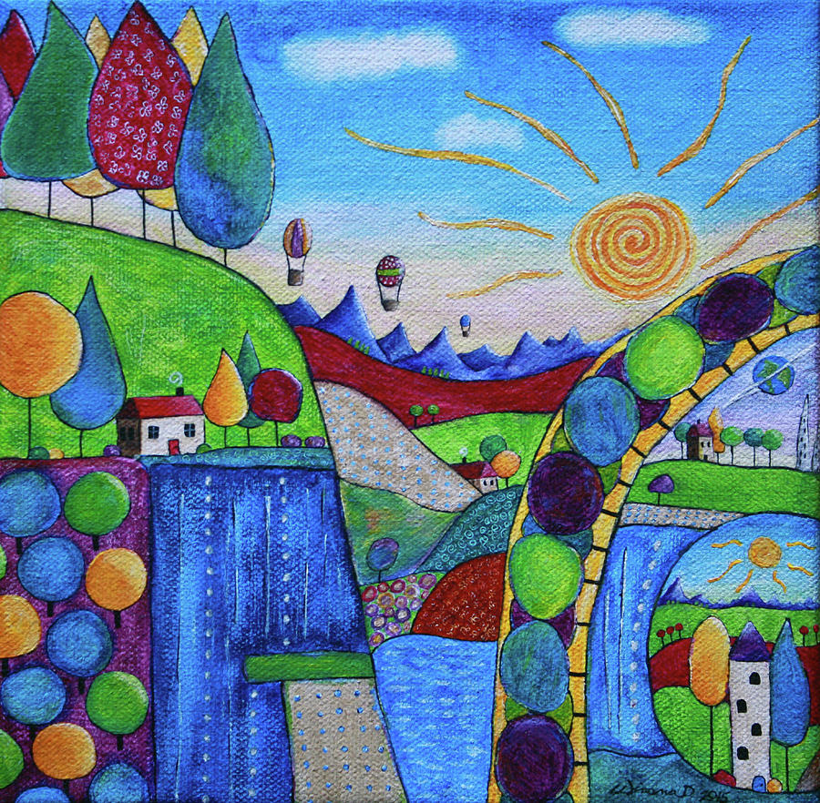 Daydream Valley Painting by Winonas Sunshyne