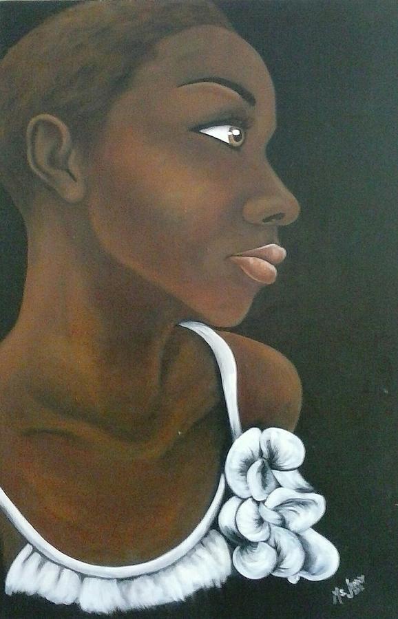 African American Woman Painting - Daydreamer by Jenny Pickens