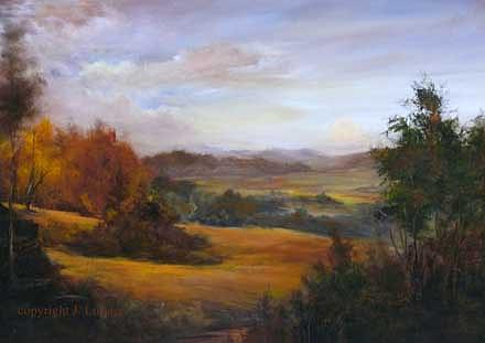 Mountains Painting - Daydreamer by JoAnne Lussier Mountains Painting - Daydreamer by JoAnne Lussier